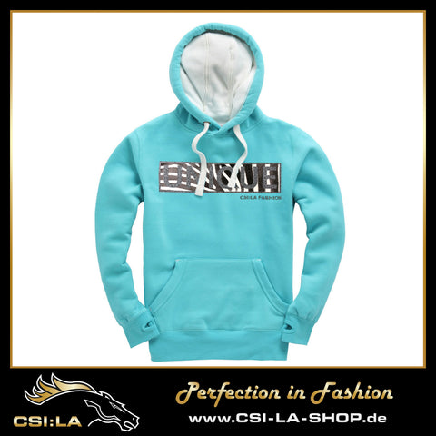 UNIQUE „Türkises Zebra“ Hoodie