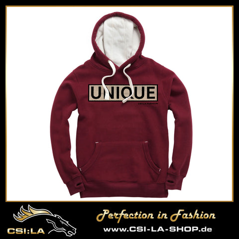 UNIQUE „Bordeaux / Steel“ Hoodie